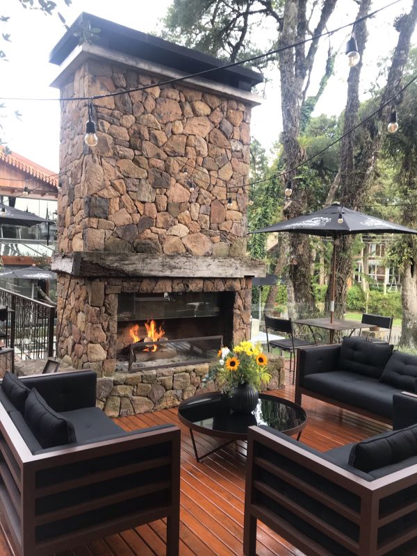 Outdoor Masonry Fireplace